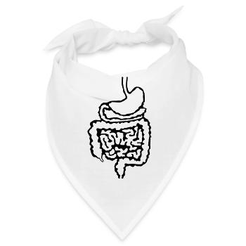 Arzt_Darm_d1 - Bandana - Weiß - Vorne