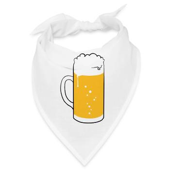 Bierglas - Bandana - Weiß - Vorne
