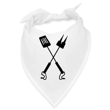 Das Grillbesteck für Kölner Grillmeister aus Köln - Bandana - Weiß - Vorne