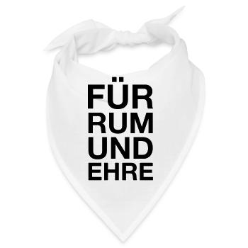 Für Rum und Ehre - Bandana - Weiß - Vorne