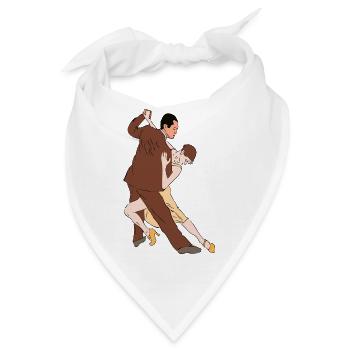 Tango Duo im Silhouette-Stil - Bandana - Weiß - Vorne