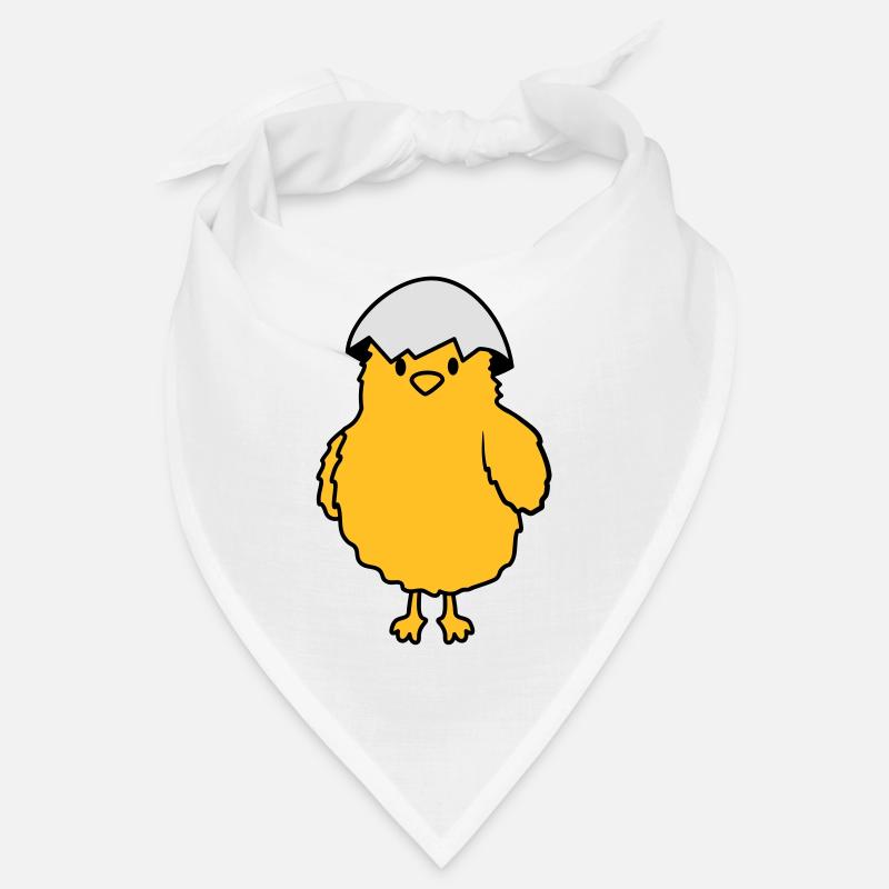Küken mit Eierschale auf dem Kopf Bandana