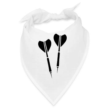 dart darts dartpfeile - Bandana - Weiß - Vorne