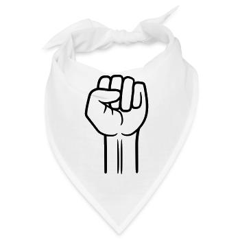 revolution faust hand strecken oben luft halten ze - Bandana - Weiß - Vorne