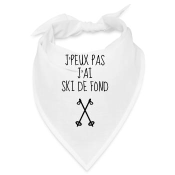 Langlaufen / Langlauf / eislaufen / Langläufer - Bandana - Weiß - Vorne