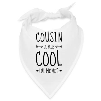 Onkel / Tante / Vetter / Cousin / Kusine - Bandana - Weiß - Vorne
