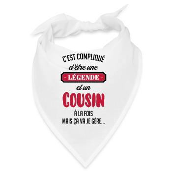 Onkel / Tante / Vetter / Cousin / Kusine - Bandana - Weiß - Vorne