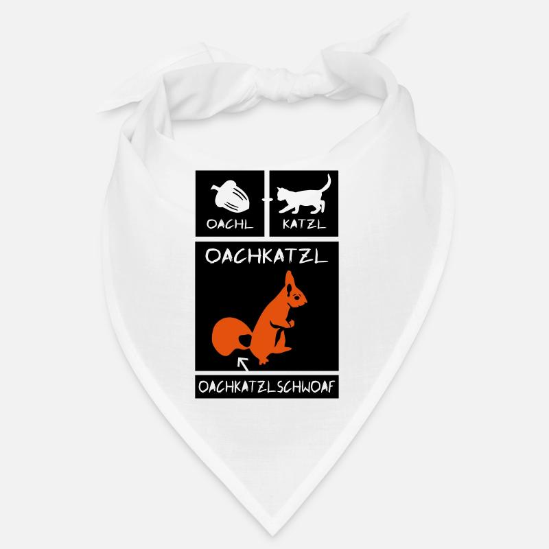 Eichhörnchen - Oachkatzlschwoaf - Bandana - Weiß