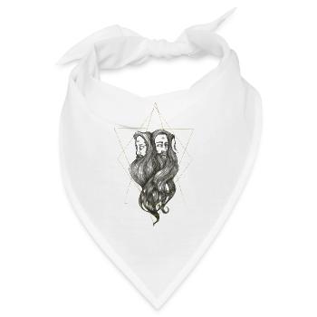 Mächtiger Gott der slawischen Mythologie Svatevit - Bandana - Weiß - Vorne