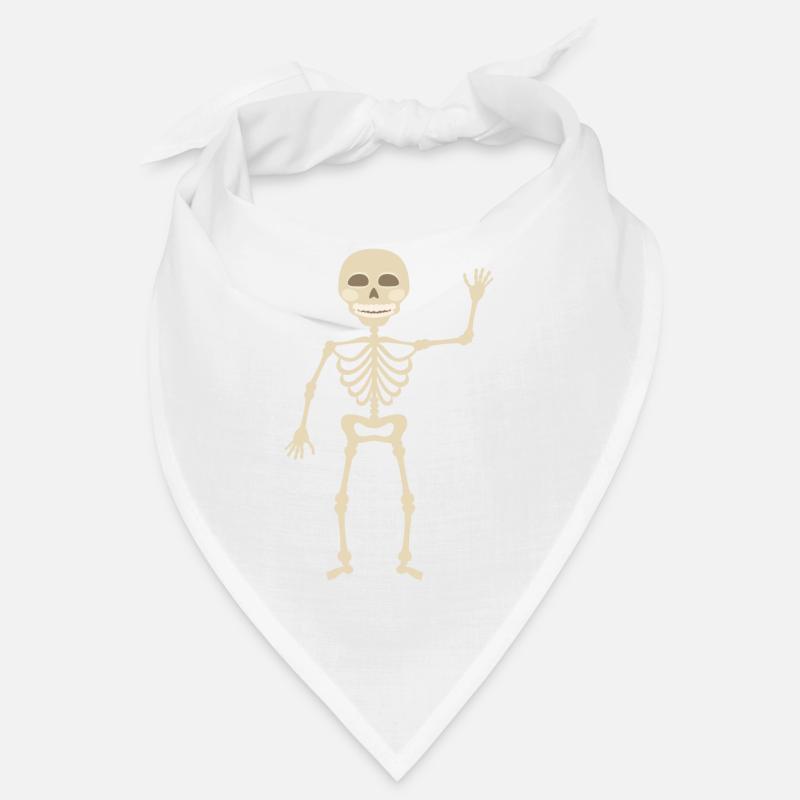 Skelett - Bandana - Weiß