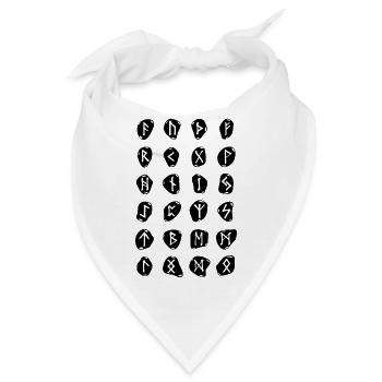Runen Wikinger Symbol - Bandana - Weiß - Vorne