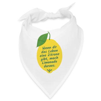 Zitronen Limonade Spruch Zitat Quote - Bandana - Weiß - Vorne