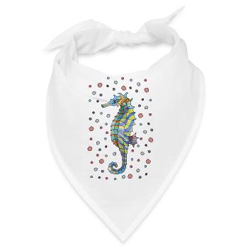 Seepferdchen - Bandana - Weiß - Vorne