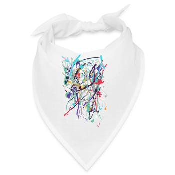 abstrakt - Bandana - Weiß - Vorne