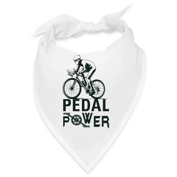 pedal power, Fahrrad, Bike, Bicycle - Bandana - Weiß - Vorne