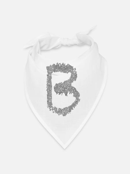 Lettre B Nom du cadeau - Bandana - blanc