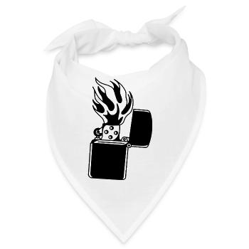 Feuerzeug - Bandana - Weiß - Vorne