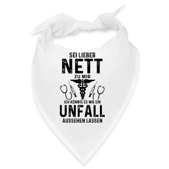 Medizinische Fachangestellte MFA Arzthelferin - Bandana - Weiß - Vorne