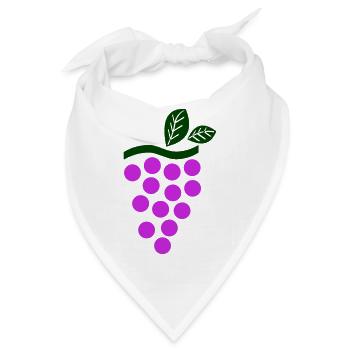 Weintraube - Bandana - Weiß - Vorne
