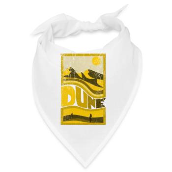 Wüstenlandschaft mit Sonnen und Dünen - Bandana - Weiß - Vorne