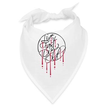 Live Fast Die - Bandana - Weiß - Vorne