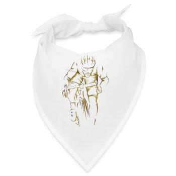 Rennradfahren in Aktion Vollbild - Bandana - Weiß - Vorne