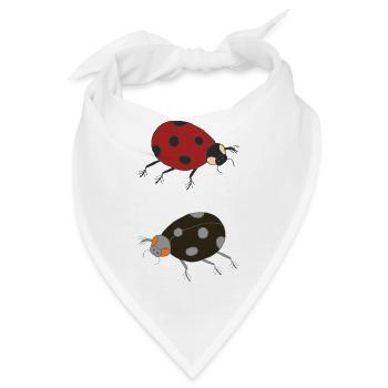 marienkäfer duo farbig - Bandana - Weiß - Vorne