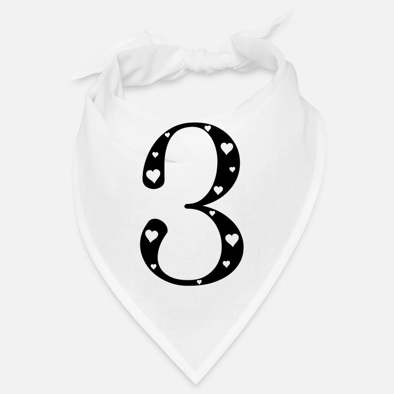 3 Geburtstag mit Herz Bandana