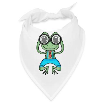 Teleskop Astronomie Astronom Frosch - Bandana - Weiß - Vorne