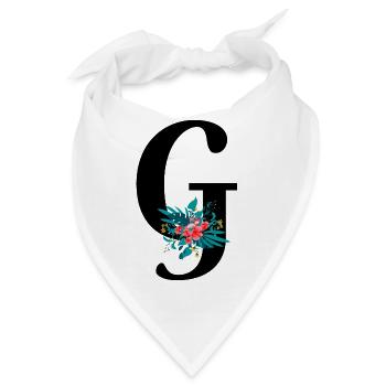 Buchstabe G geblümt - Bandana - Weiß - Vorne