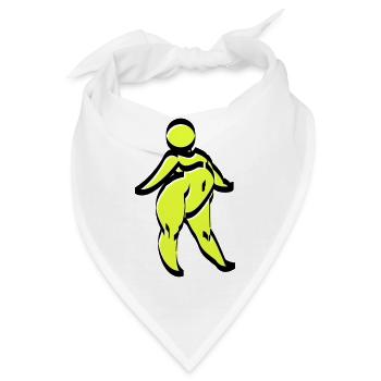 mollig gelb - Bandana - Weiß - Vorne