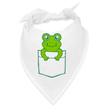 Unterwegs Hemdtasche Frosch Comic - Bandana - Weiß - Vorne
