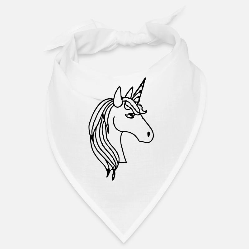 Unicorn Illustration Line Art Idée cadeau Bandana