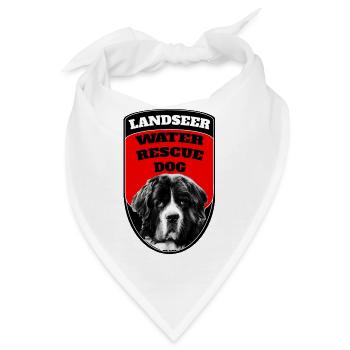 LANDSEER RETTUNGSHUND, WASSERRETTUNGSHUND - Bandana - Weiß - Vorne