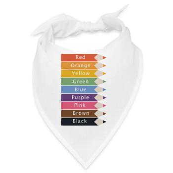 Bunte Stifte - Bandana - Weiß - Vorne