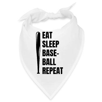 Baseball Baseballteam Baseballer Baseballspieler - Bandana - Weiß - Vorne