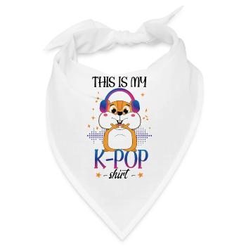 Hamster K-Pop Südkoreanische Popmusik - Bandana - Weiß - Vorne
