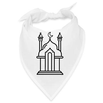 Moschee religiöse Kultstätte transparent - Bandana - Weiß - Vorne