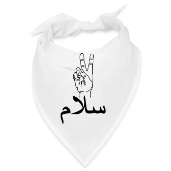 Arabischer Frieden Handgeste Frieden - Bandana - Weiß - Vorne