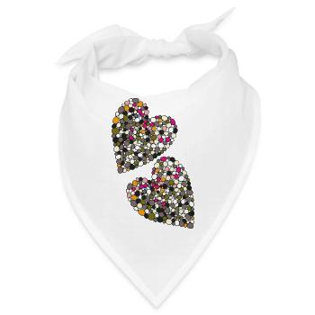 herzen kugeln - Bandana - Weiß - Vorne