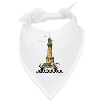 Leuchtturm Alexandria Ägypten - Bandana - Weiß - Vorne