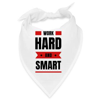 Work Hard - Bandana - Weiß - Vorne