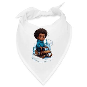 Weihnachtsgeschenk Idee Winterwunderland - Bandana - Weiß - Vorne
