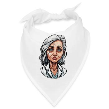 Ärztin / Medizinerin / Doktor / Beruf / Fachärztin - Bandana - Weiß - Vorne