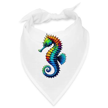 Seepferdchen - Bandana - Weiß - Vorne