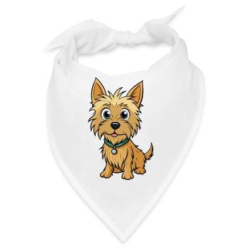 Kurioser Cairn Terrier Digitale Kunst - Bandana - Weiß - Vorne