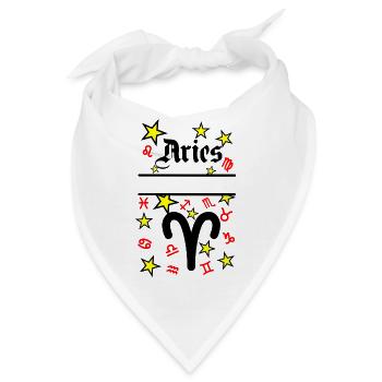 Widder Sternzeichen Widder - Bandana - Weiß - Vorne