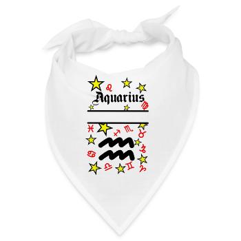 Wassermann Wassermann Sternzeichen - Bandana - Weiß - Vorne