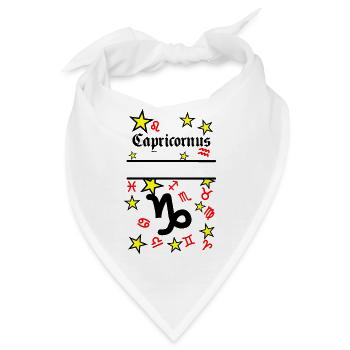 Steinbock Steinbock Sternzeichen - Bandana - Weiß - Vorne