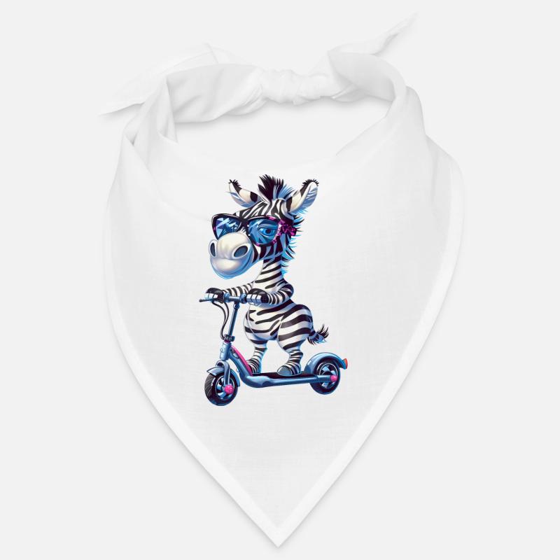Zebra Roller - Bandana - Weiß